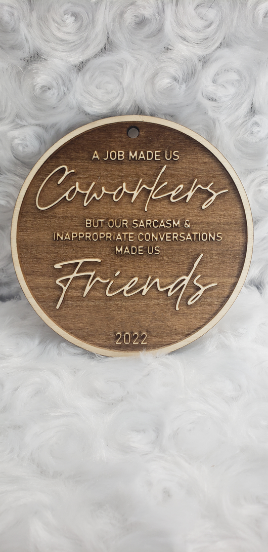Coworkers to Friends Christmas Ornament